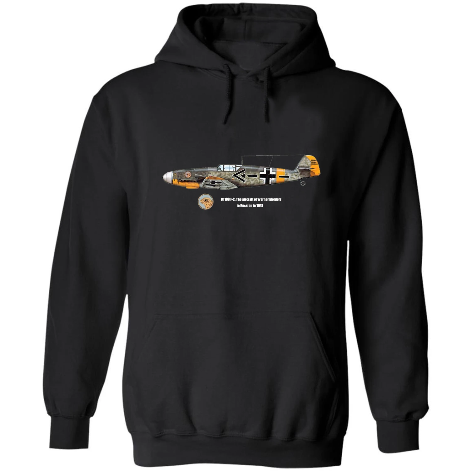 

Luftwaffe JG 51 Werner Molders Bf-109 Fighter Pullover Hoodie 100% Cotton Casual Mens Sweatshirts WWII Aviation Streetwear