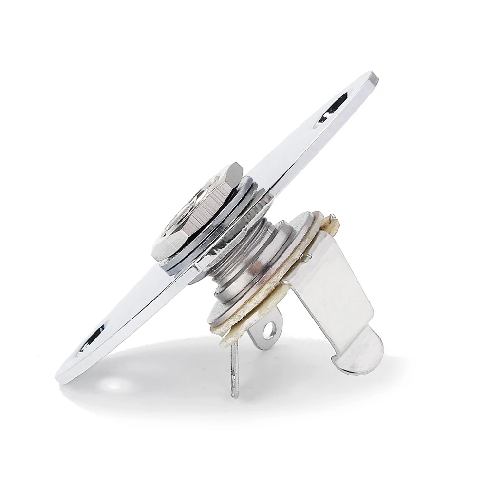 

100% Brand New Guitar Output Jack Plate 2.5cm Width 3.7cm Screw Holes Replacement Part for Acoustic Electric