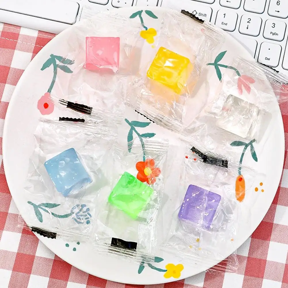 10-100 Stück Niedliche Fidget-Spielzeuge Mini Squishy Spielzeuge Mochi Eiswürfel Stressball Spielzeug Kawaii Transparenter Würfel Katzenpfote Fisch Stressabbau – Detail 4