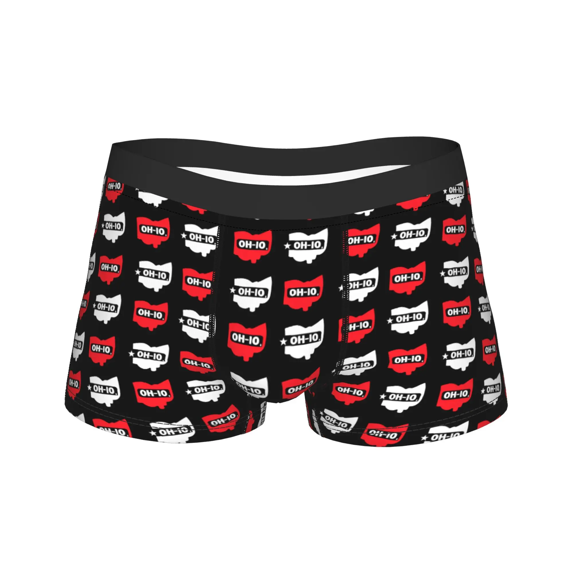 Ohio Map Oh Io Football Fan Graphic Underwear Male Boxer Brief Comfortable Boxershorts High Quality Printing Oversize Underpants