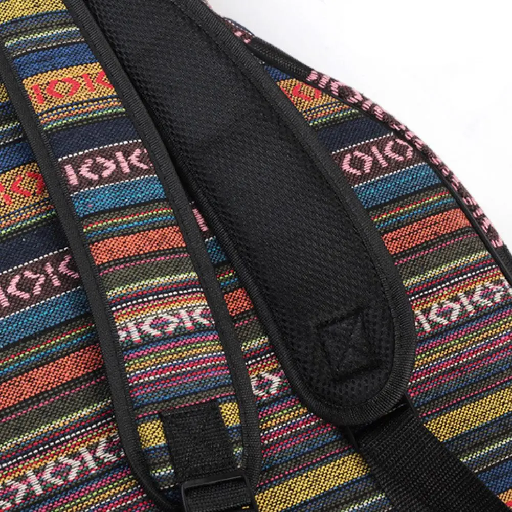 40/41 Inch Electric Guitar Bag Ethnic Knitting Style Classical Acoustic Guitar Case Thickened Internal Waterproof Backpack