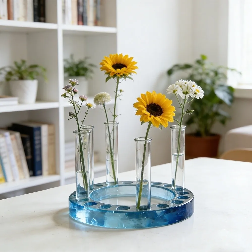 S-shaped Hydroponic Flower Stand Mold Non-stick Flexible Silicone Mold Multi-functional Handmade Circular Ornament Mold