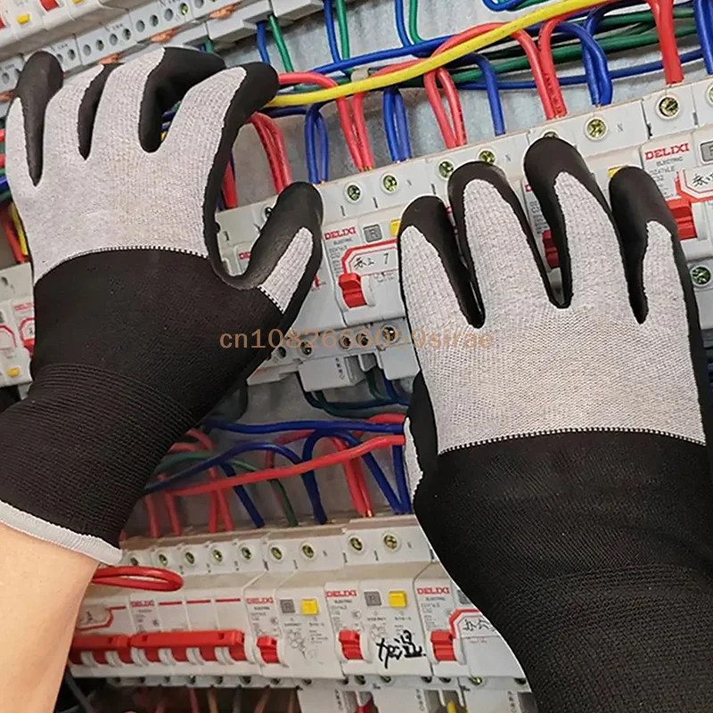 

{CC44} Ultrathin Electrician Insulating Gloves Withstanding Voltage 400V/500V Rubber Touch Screen Insulation Glove Industrial