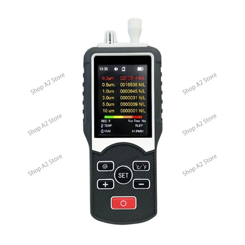 6-Channel Dust Particle Counter Particulate Matter Meter for Indoor and Outdoor Dust Particle Air Quality