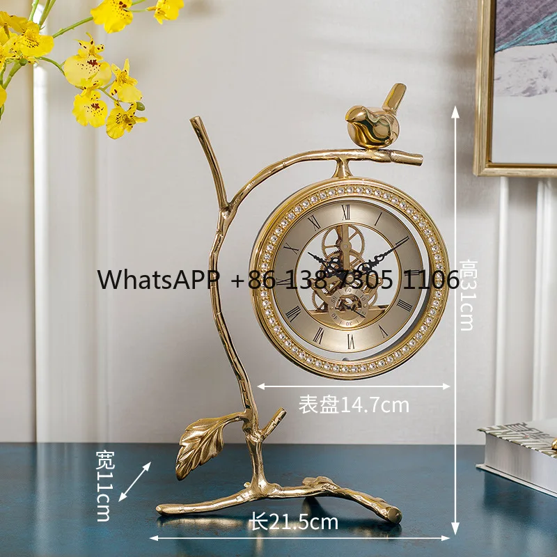 

European light luxury high-end clock ornament creative living room swing machinery small clock crafts