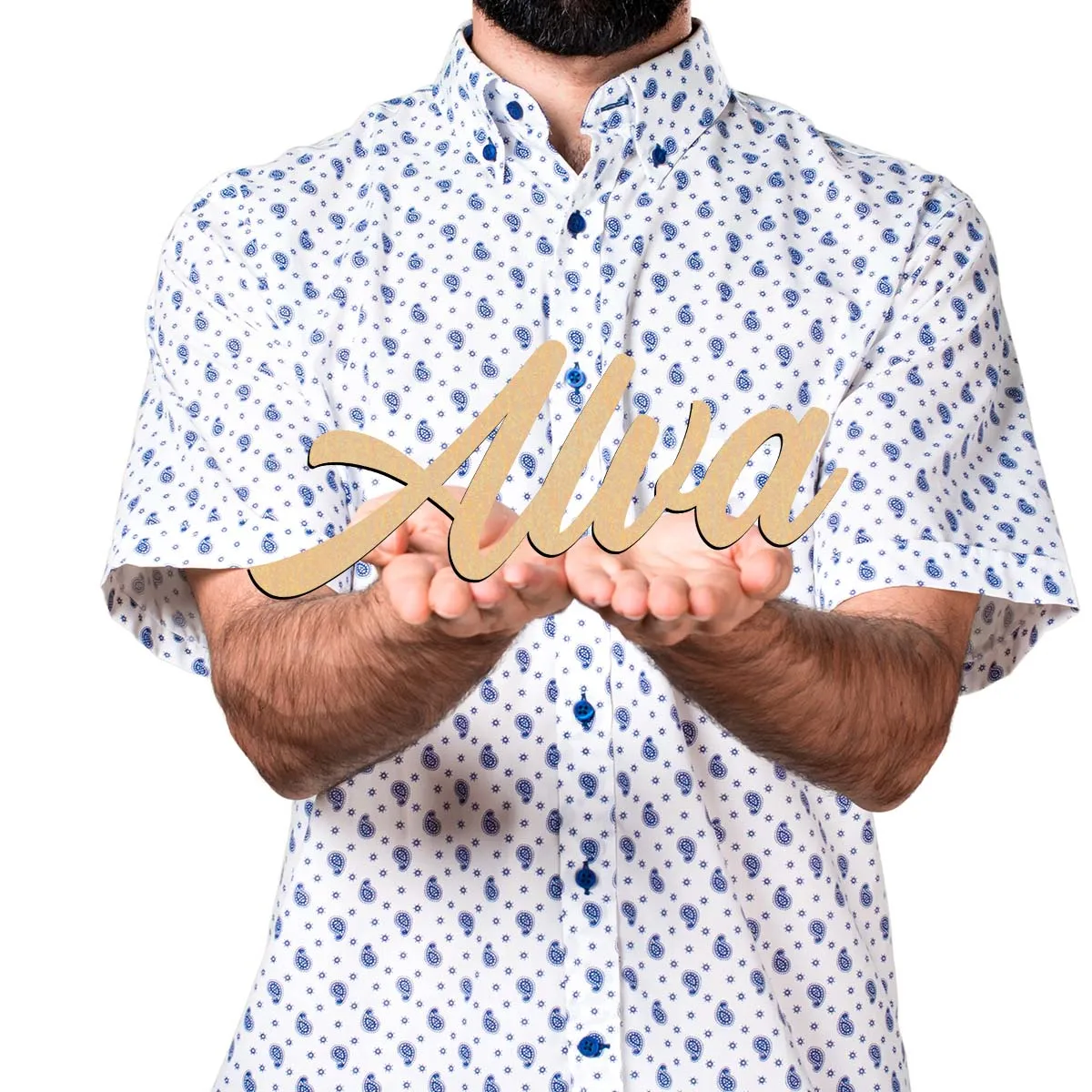 1pc Cartoon Alva example Customized Letter Wood Material Laser-Cut Sign Wooden Sign Vertical Orientation Door Hanging Decor