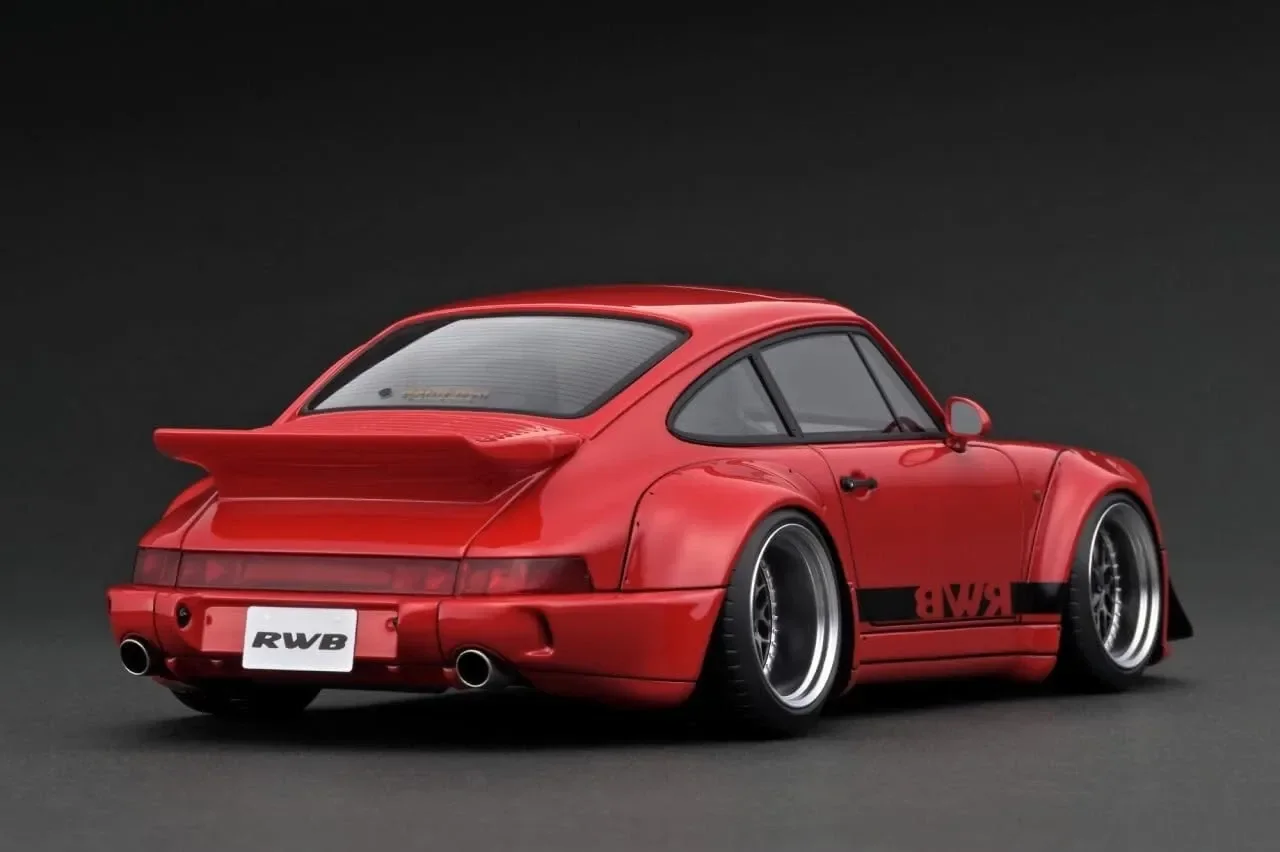 Modello di accensione 1/18 RWB 964 Collezione di modelli di auto in resina rossa IG3636