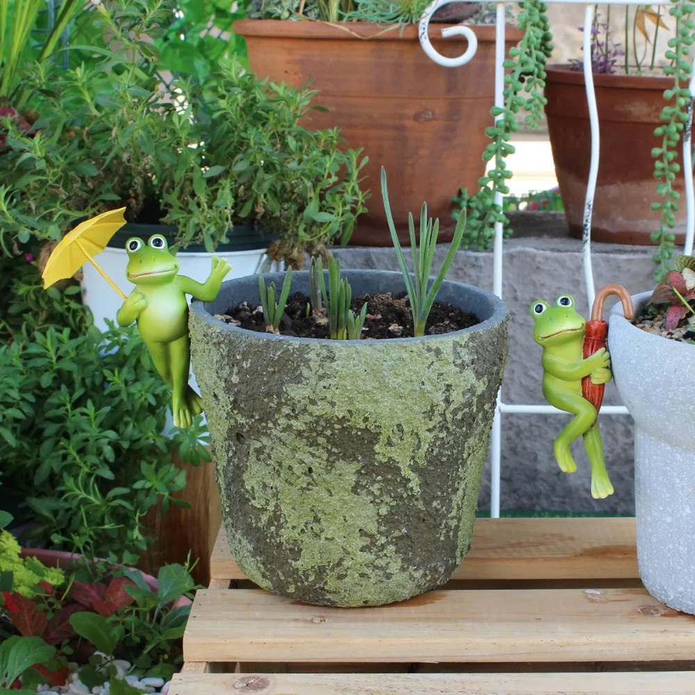 

Имитация животного, зонтик, лягушки, цветочный горшок, подвеска, статуя из смолы, весенний сад, лягушка, бонсай, подвесные украшения, зеленая атмосфера
