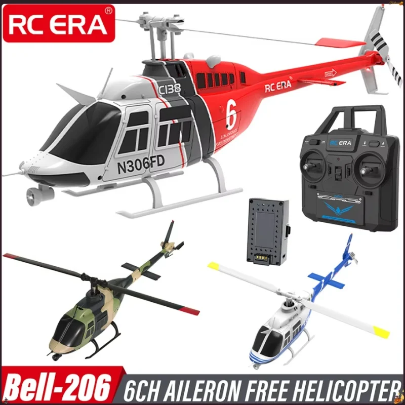 (Special Price) RCERA RC Helicopter 1:33 Bell-206 Aircraft C138 6CH  6-axis Gyro Remote Control Plane