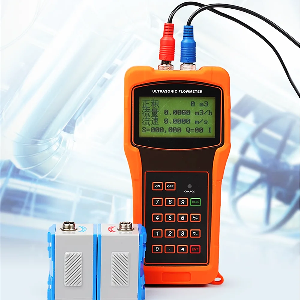 TUF-2000H Handheld Digital Ultrasonic Flow Meter | TM-1 Transducer DN50-700mm -30~90℃
