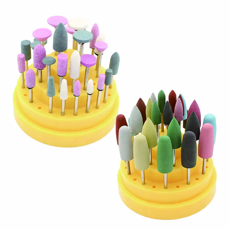 1 مجموعة الأسنان التنغستن الصلب تلميع الأزيز الحفر سيليكون المطاط الروتاري الأزيز ل كربيد لإزالة وتلميع أدوات طب الأسنان #2