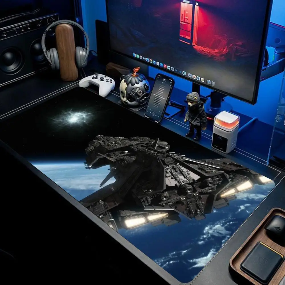 

Alien spacecraft Mouse Pad large keyboard mouse desk pad non-slip rubber gaming mouse pad laptop mouse carpet
