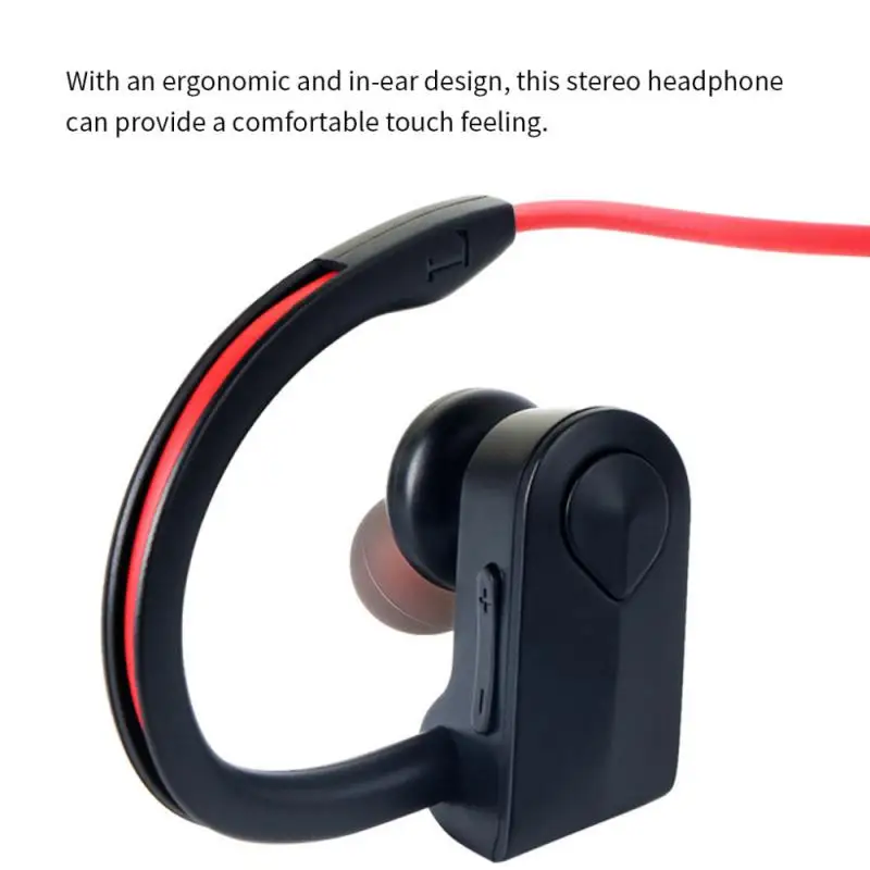 bluetooth-compatible Earphone Wireless Ear Hook Headphone sport headset bass Bass headphones with Mic for