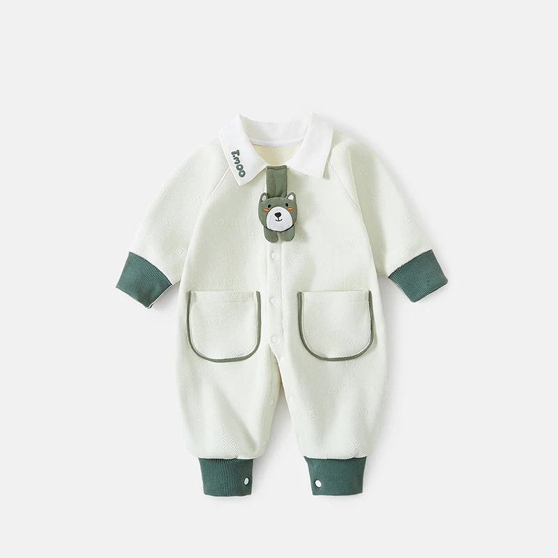 

Newborn Boys Rompers Cartoon Applique Toddler Girls Jumpsuits Spring Autumn Infant Baby Girls Bodysuits Infant Overalls Onesie