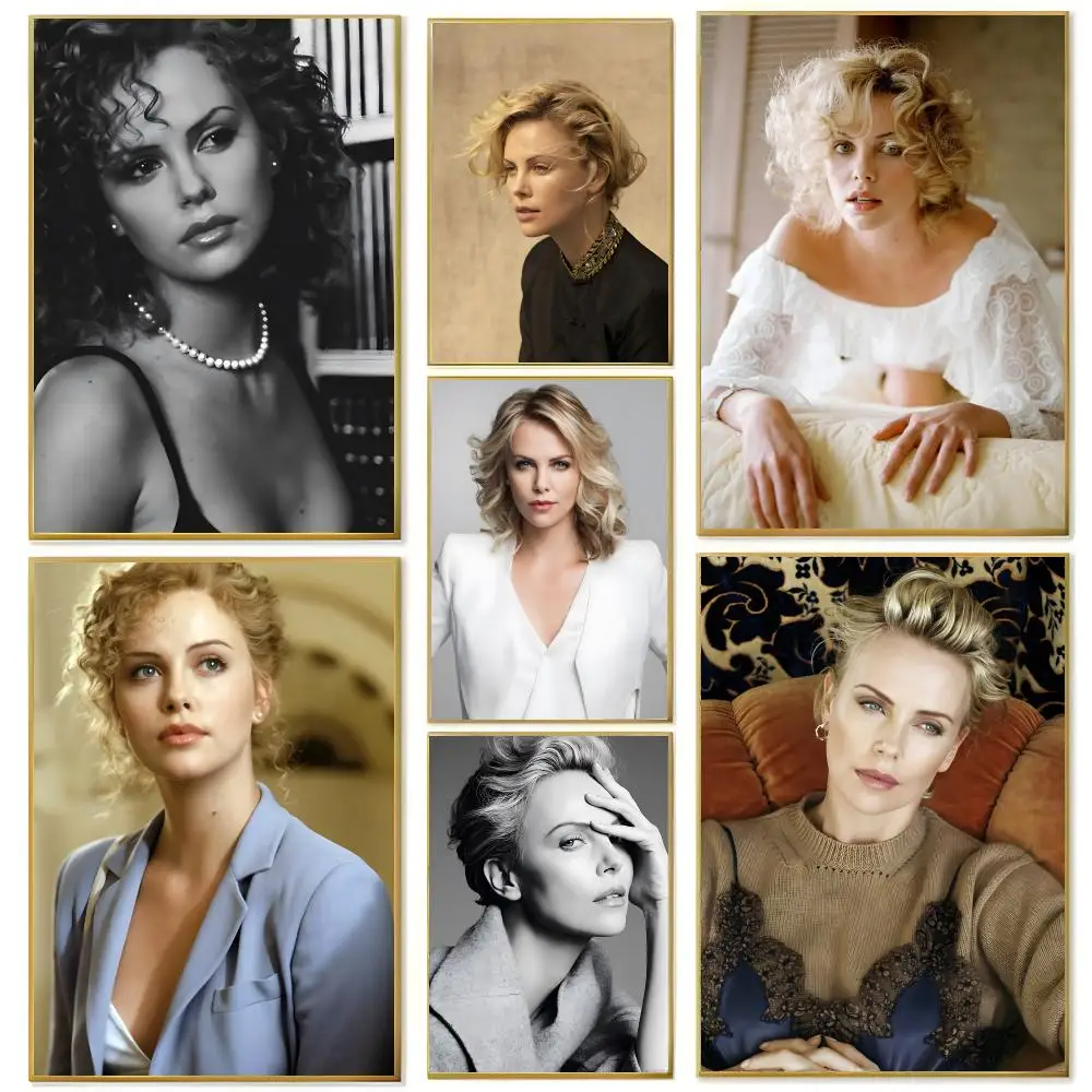 Actor  C-Charlize T-Theron Poster Wall art print art suitable for living room bedroom bar parlor home decor gift