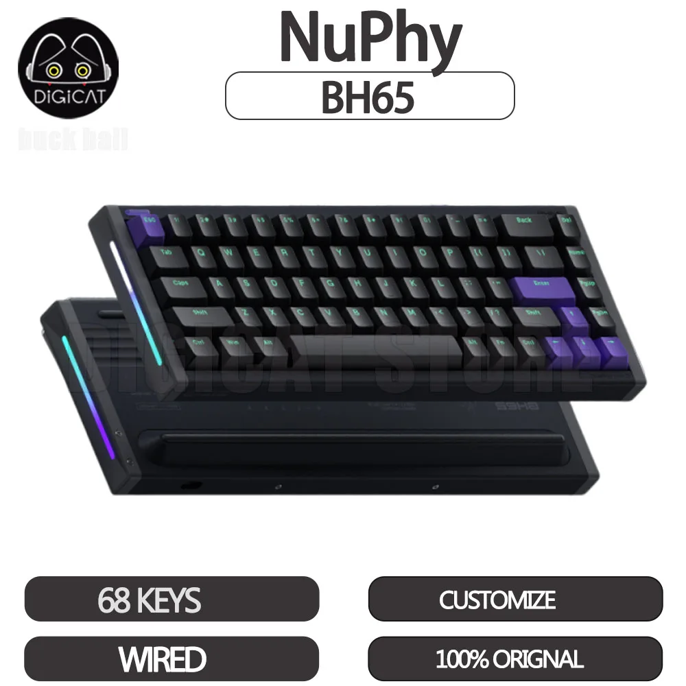 

Nuphy BH65 Магнитные переключатели Механическая клавиатура Проводная 16K + 8KHz RT0.01 мм Игровая клавиатура для киберспорта на заказ для офисного компьютера
