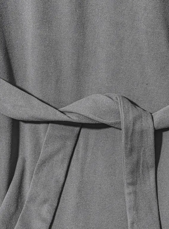 فستان خريفي أنيق بأكمام طويلة وحزام للنساء، مزاج عصري وبسيط، فستان على شكل حرف A بقصة ضيقة #6