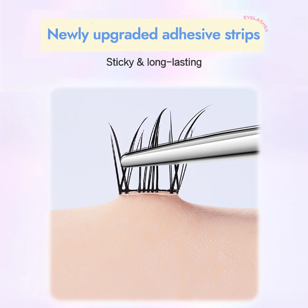 4 Rows of Cute Animal Series Glue-free False Eyelashes For Beginners Natural curling And Self-adhesive Makeup False Eyelashes