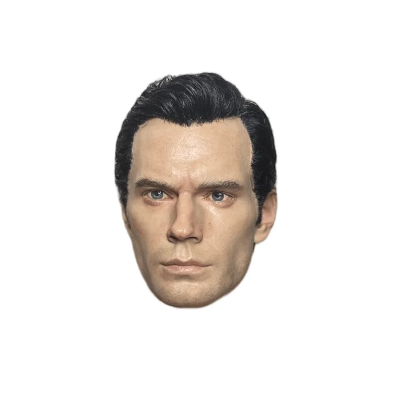 1/6 Scale Head Carving Henry Cavill Male Model PVC Hand-Planted Short Hair Suitable For 12-Inch Action Figure Body Doll