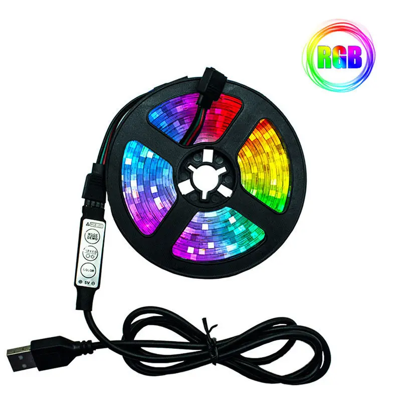 5M Led Strip Light RGB Infrared Bluetooth ontroller luces Luminous Decoration For Living Room 5050 Ribbon Lighting Fita Lamp