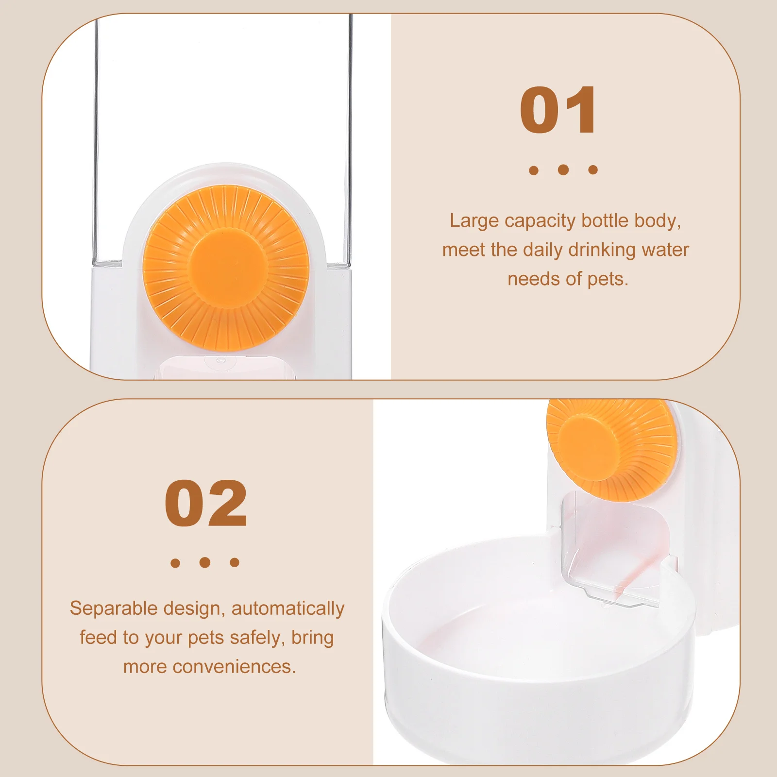 

Automatic Pet Feeder for Cage Wear-Resistant Convenient Dog Cat Puppy Feeder Household Hanging Pet Supply Easy Installation No