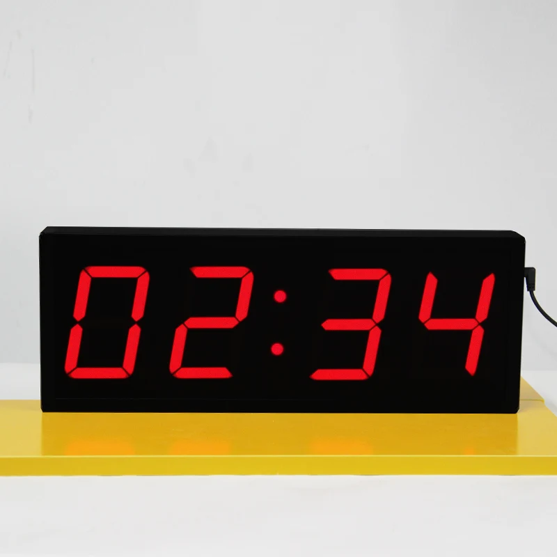 CHEETIE CP18 Multi-Functional 4 Inch 4-Digit LED Digital Clock Countdown Timer IR Remote Control Electronic for Office/Tabletop
