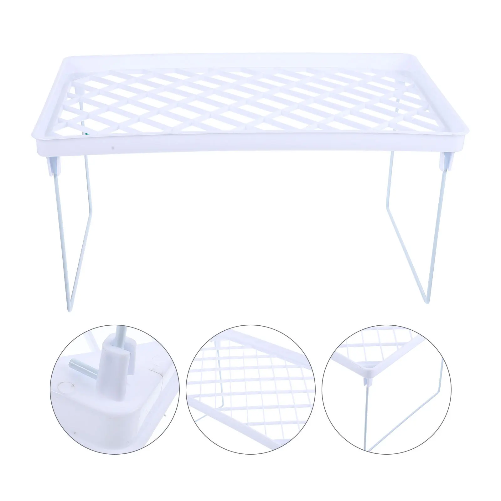 

1Pcs Foldable Storage Rack Compact Design for Small Spaces Desktop Organizer Rack with Anti-Slip Base Simple Storage Solution