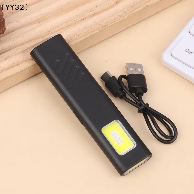 Aluminum Alloy COB LED Flashlight With Magnetic Tail USB Charging And Clip For Outdoor Emergency Edc Work Light Hiking〔YY32〕