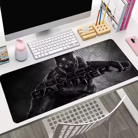 Marvel XXL Mouse Pad Laptop Black Panther Gaming Keyboard Pad PC Accessories Gamer Cabinet Desk Mat HD Anime Mousepad New Carpet