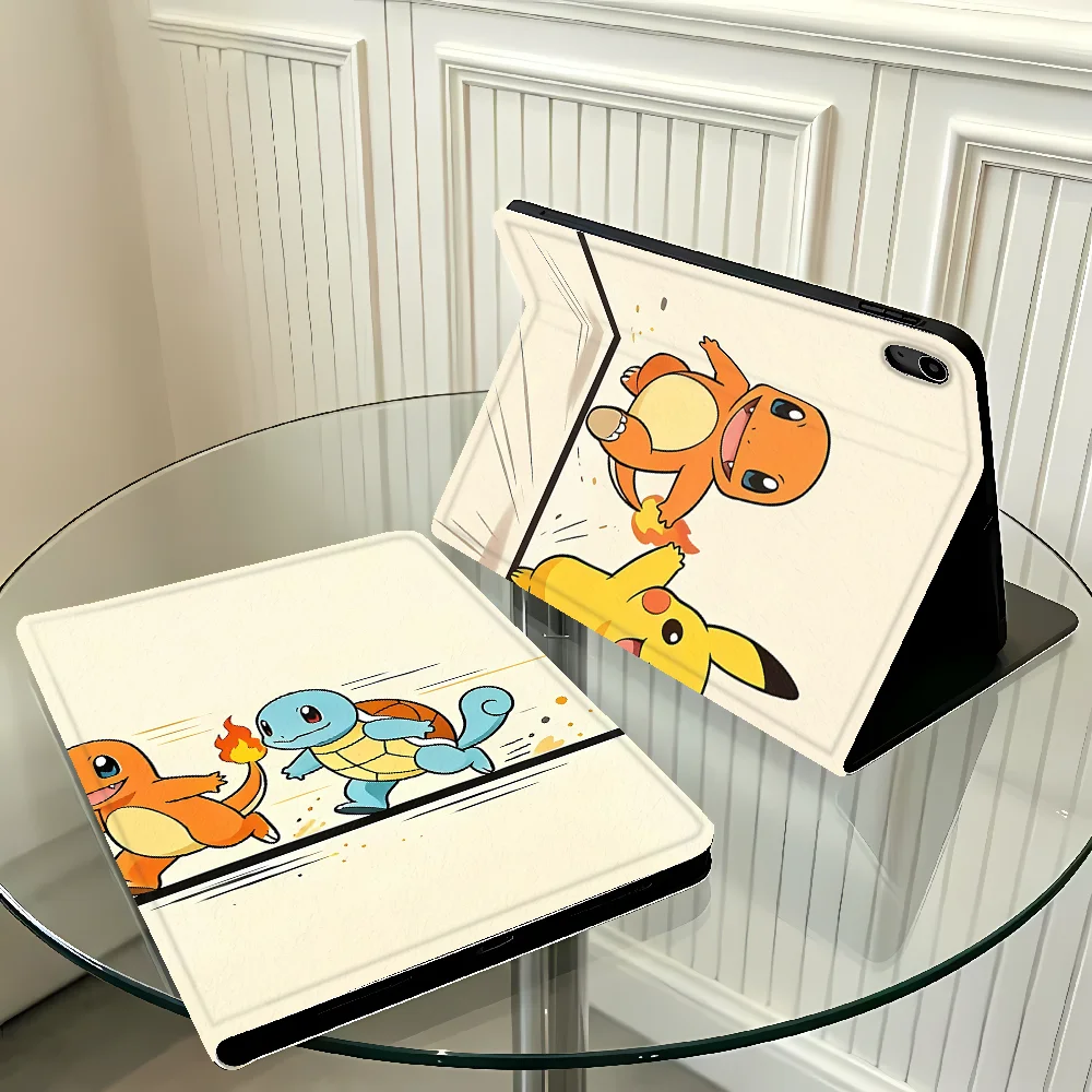 with Pencil Slot Case for Apple iPad Air 11 13 M4 M3 M2 A16 2026 Pro11 13 10th 7/8/9th Air 4/5/6th Run Cute Pokemons