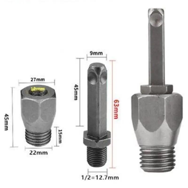 For Electric Hammer Drill M22 Adapter For Bits Featuring Square Round Hex Shanks For Concrete And Hard Material Drills
