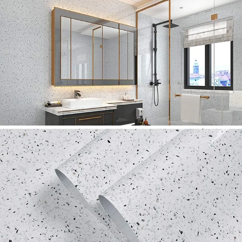 Glossy Granite Marble Peel and Stick Wallpaper  Kitchen Contact Paper Self Adhesive Removable Wallpaper for Bathroom Waterproof