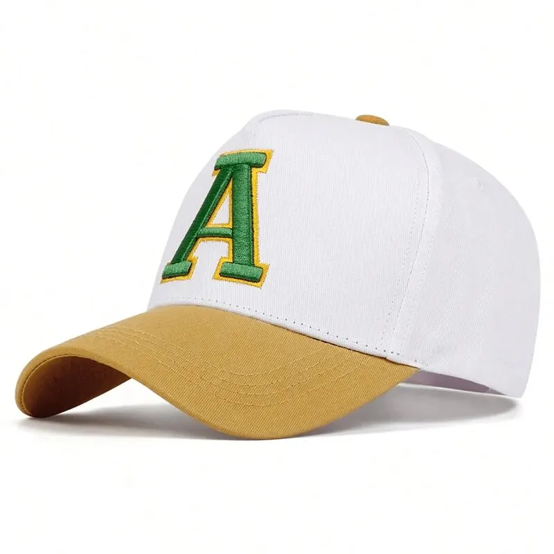 Unisex Stereoscopic A Letter Embroidery Baseball Caps Spring and Autumn Outdoor Adjustable Casual Hats Sunscreen Hat