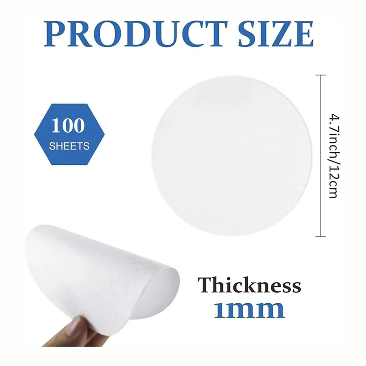 New 110 Sheets Microwave Kiln Papers4.7 Inch Round Ceramic Fiber Paper Insulation Ceramic Fiber Blanket for Glass Fusing DIY