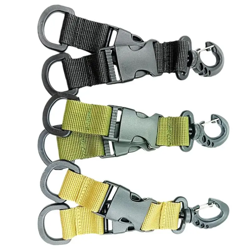 Nylon Key Ring Holder Outdoor Nylon Belt Keyring Clip With 360-Degree Rotation Multi-Functional Outdoor Gear Key Ring Clip For