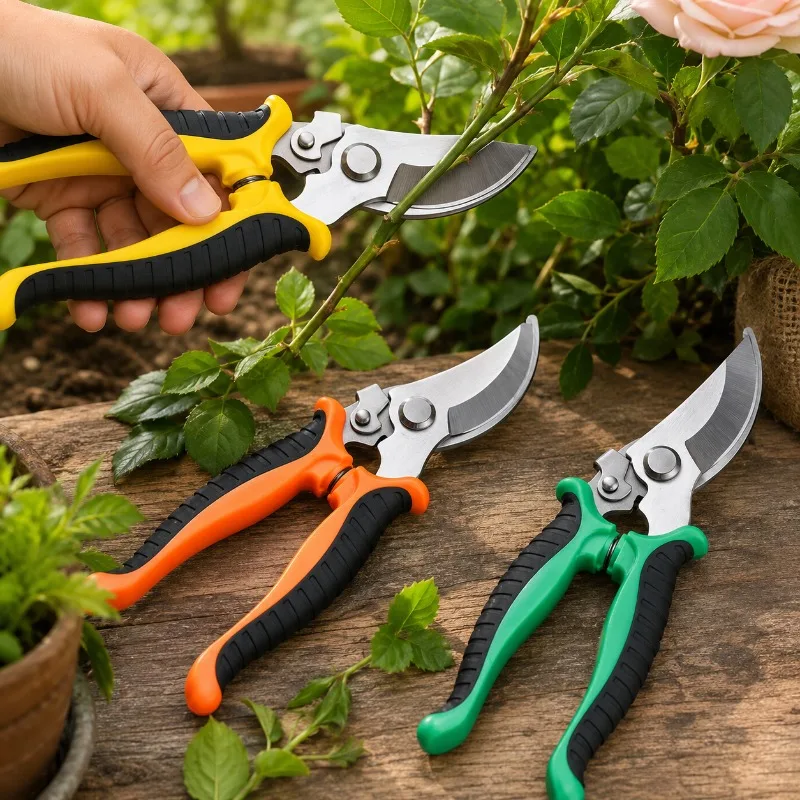 Stainless Steel Gardening Scissors Pruning Branches Fruit Trees Flowers Professional Garden Scissors Labor Saving  Scissors