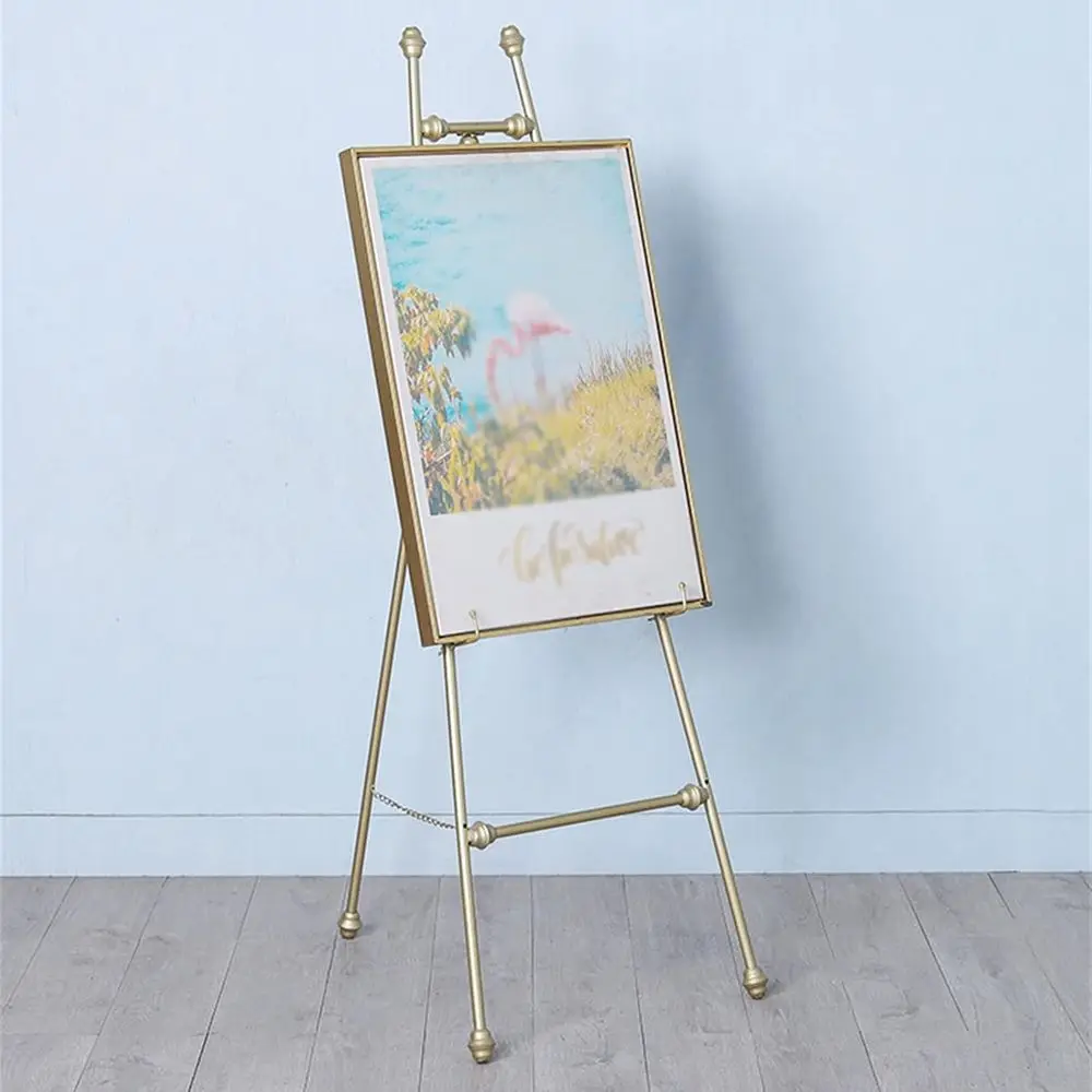 Gold 150cm Lightweight Metal Portable Easel for Sketching, Display, and Wedding Signs
