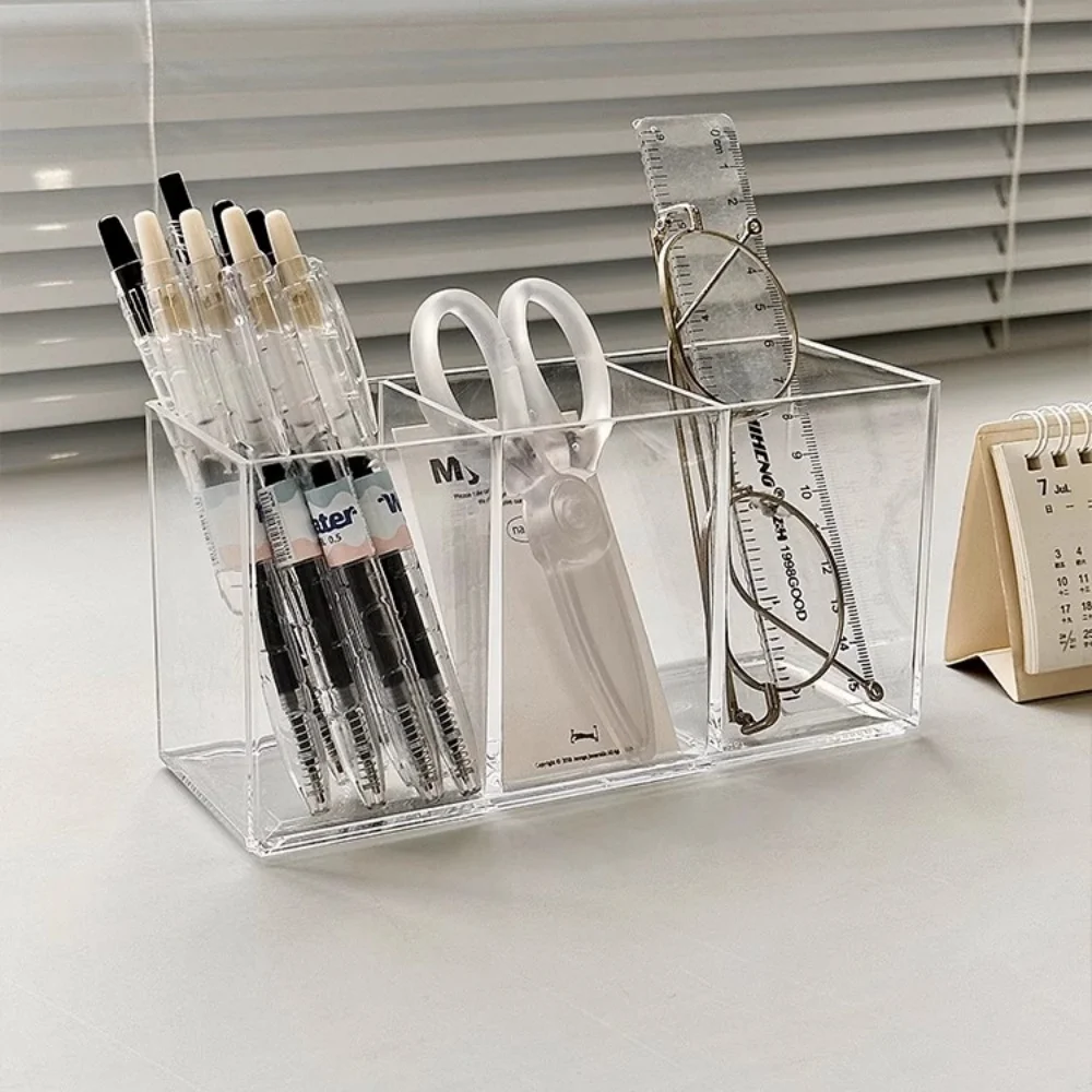 Transparent Eyebrow Pencil Brush Holder Desk Acrylic Organizer For Cosmetics Makeup Organizer Boxes Brush Containers Storage Box