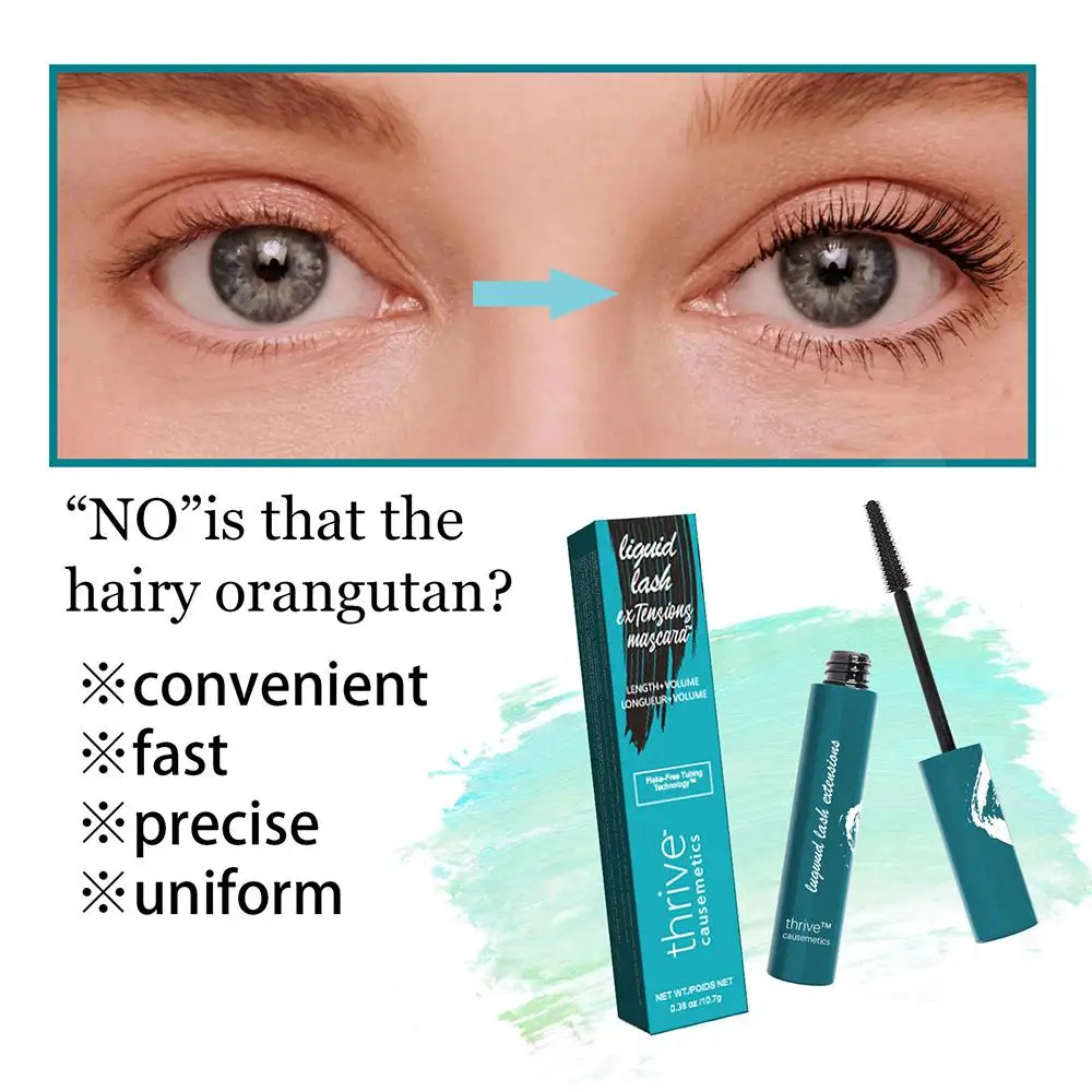 Thrive Mascara Curling Lengthen Eyelashes Extra Volume Waterproof Black Natural Lashes Eye Makeup Liquid Lash Extensions Mascara
