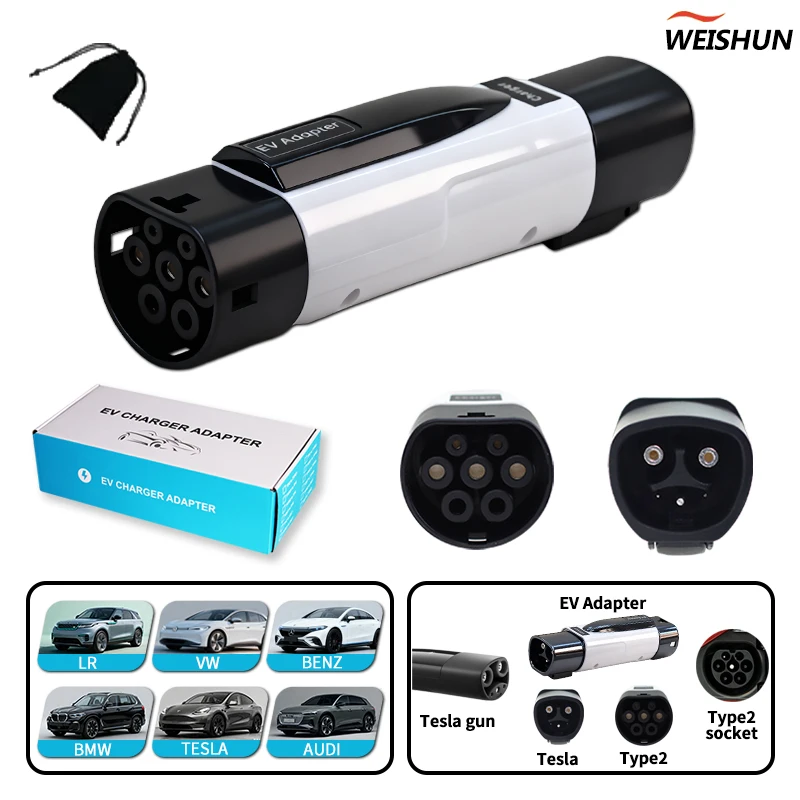 

TPC Charger To Type2 Electric Car Adapter for 16A/32A NACS TO Type2 EV Adapter Electric Vehicle Charger Connecter