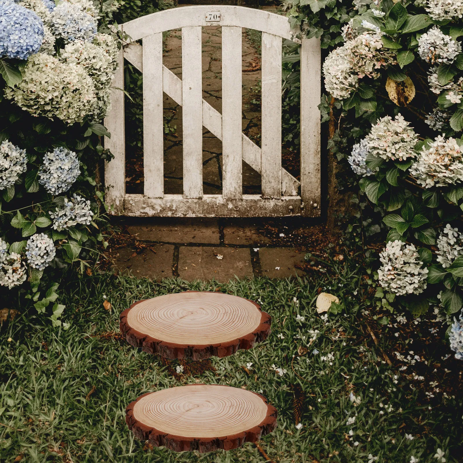 

1pcs Garden Stepping Stones Wood Slice Outdoor Pathway Paver For Lawn Wooden Walkway Garden Decor Supplies Paving