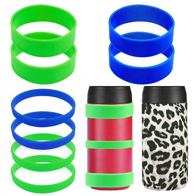 

8PCS Silicone Bands For Sublimation Blanks Tumblers, Elastic Resistant Silicone Bands For Sublimation Blanks Products