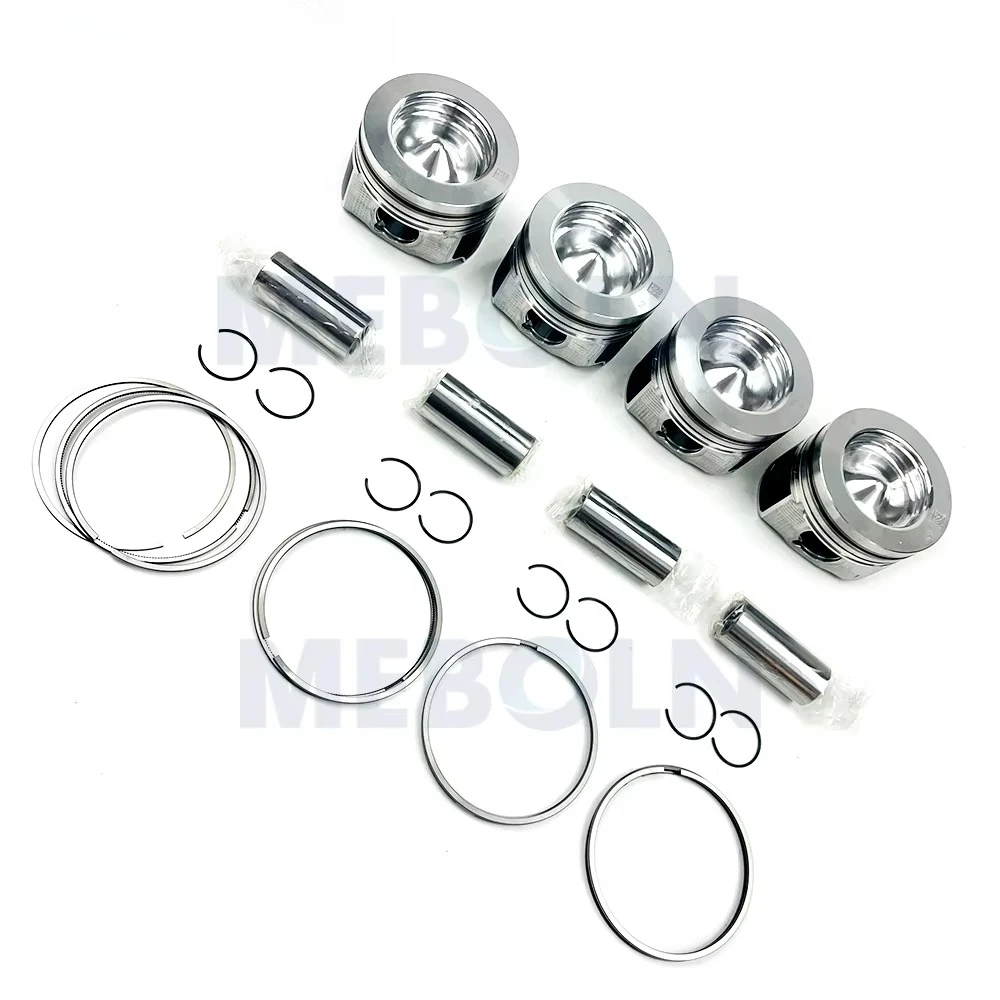 STD 4 Pcs Engine Piston+Piston Ring Set For MAZDA 3 6 CX-5 2.2T Diesel 2.2 L T SHY1 SHY4 SHY6 SHY8 Car Accessories SHY1-11-SAO