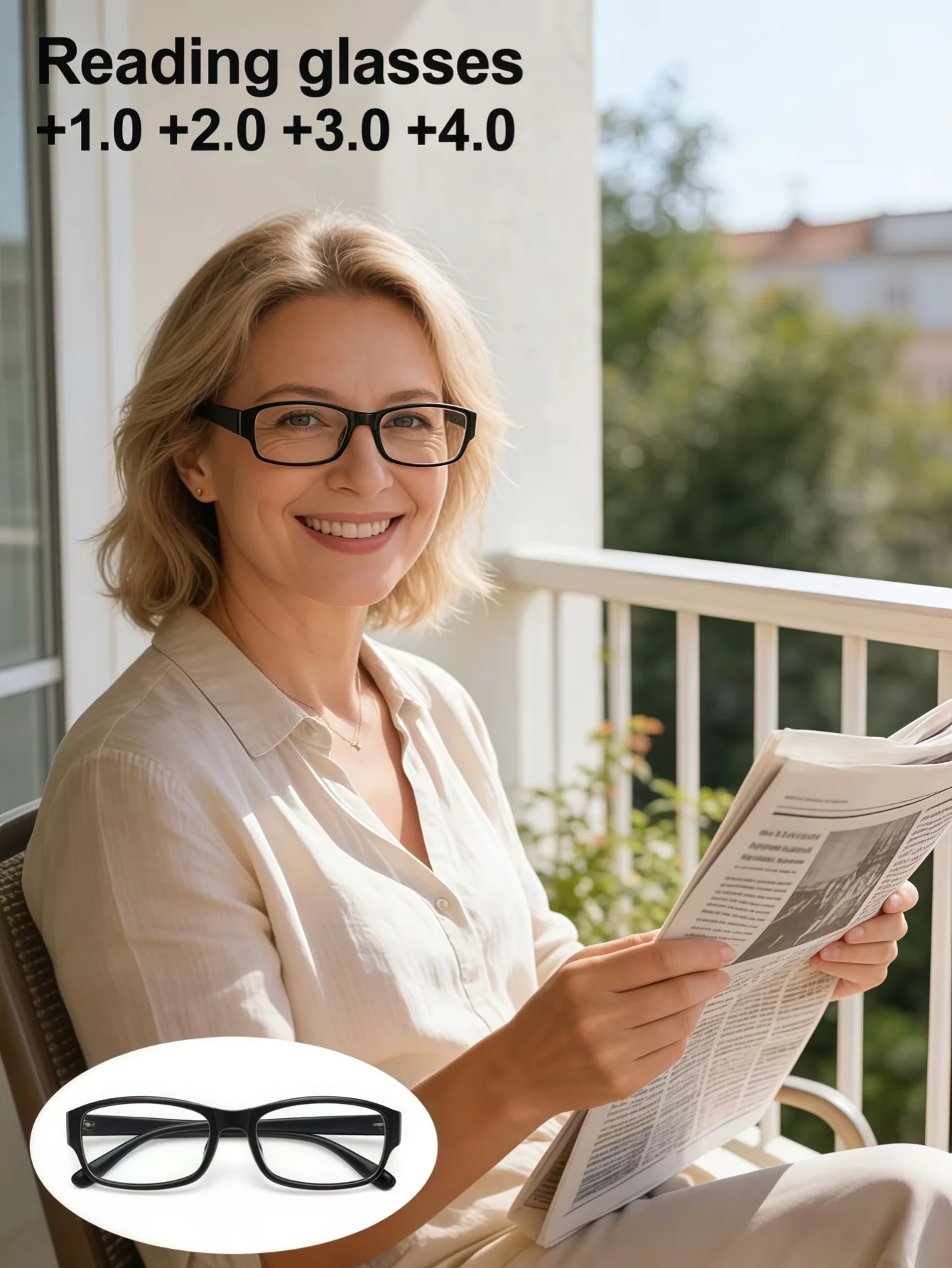 Fashionable classic reading glasses are comfortable to wear and convenient for middle-aged and elderly people to read