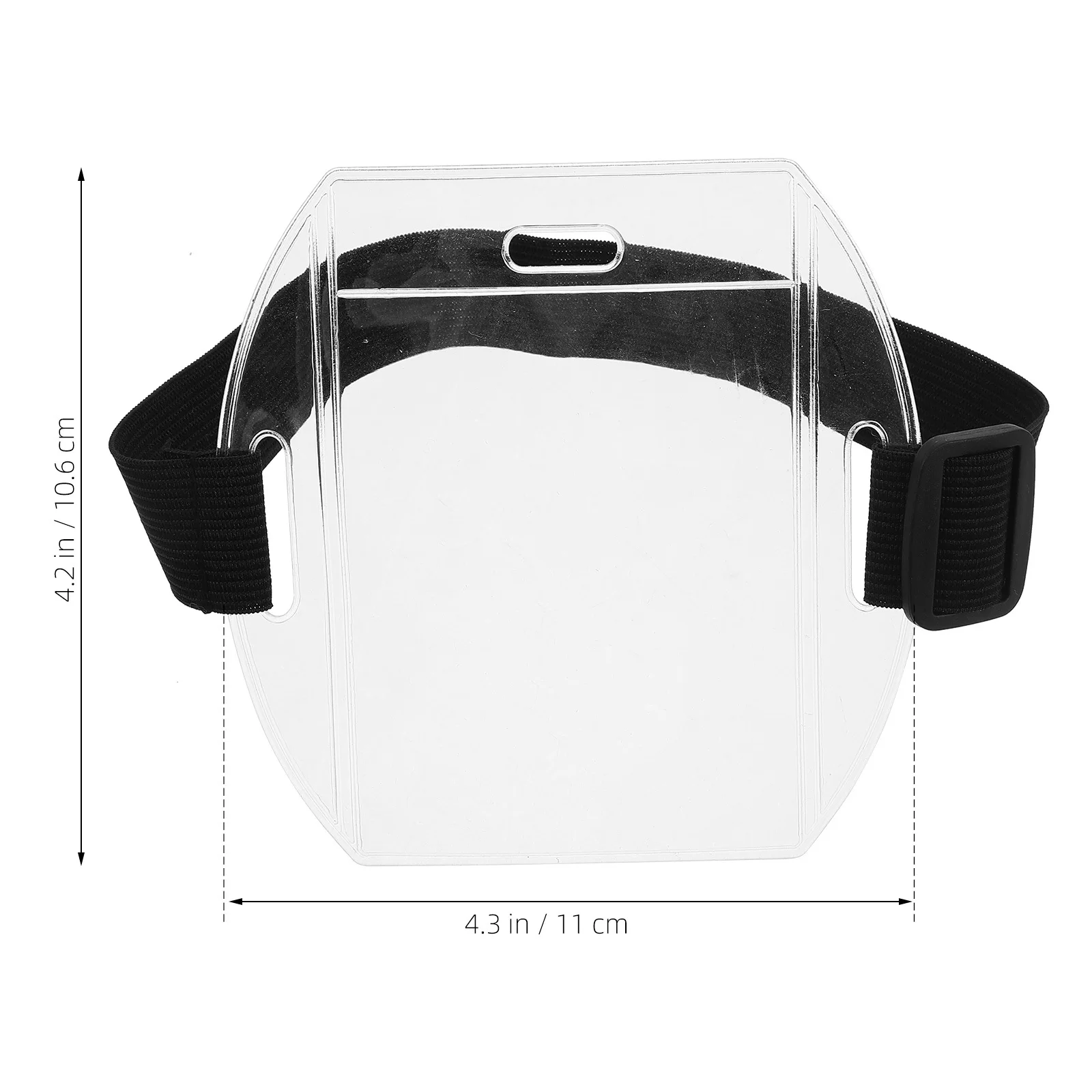 Portatarjetas impermeable para brazo, almacenamiento de insignia de identificación de Pvc de gran capacidad para trabajo, viajes, deportes al aire libre, brazalete de visibilidad, etiqueta de nombre, 5 uds.