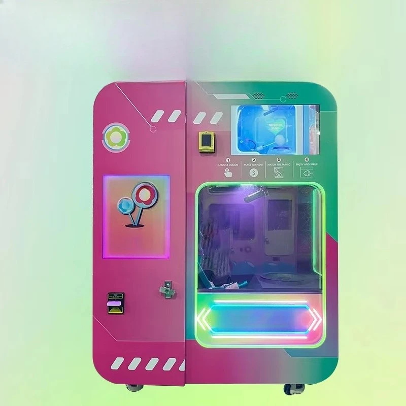 New Design Smart Vending Candy Floss Machine Commercial Fully Automatic  Candy Vending Machine