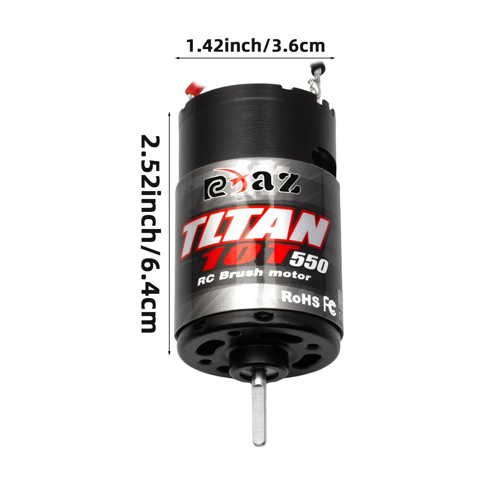 Rcxaz rc 550 motor escovado 10t-55t 320a esc escovado de alta tensão para 1/10 rc carro barco traxxas hpi axial curto caminhão rastreador