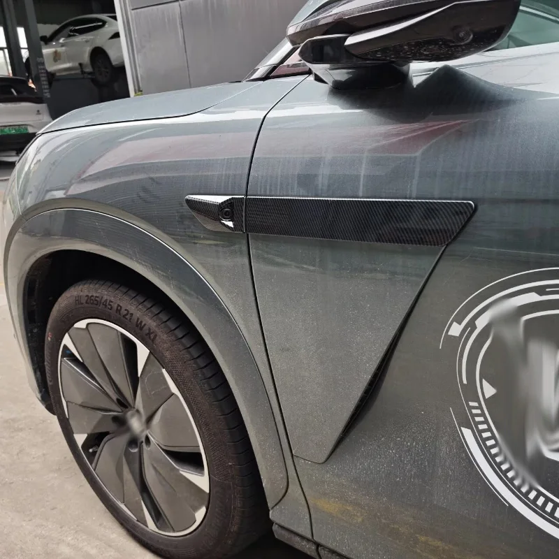 

Для BYD Tang L 2025 2026 ABS углеродное волокно, крышка переднего крыла автомобиля, декоративная полоса, отделка, внешние аксессуары