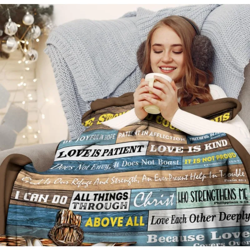 هدايا مسيحية ملهمة للنساء - بطانيات دينية، هدايا للرجال، بطانيات مسيحية للإيمان للنساء