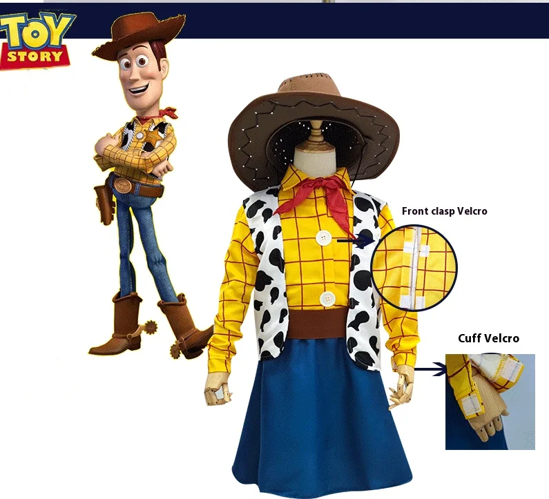 Toy Story 4 Cos Playing Skirt Halloween New Toy Story 4 Clothes Woody Police Shepherd Girl Stage Performance Costume Cos Playing